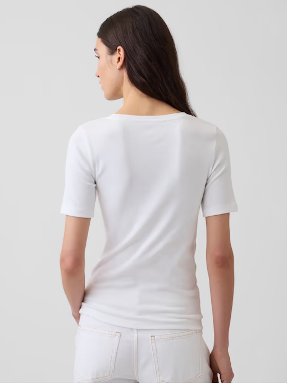 NWOT Gap Modern Tee in White - Picture 2 of 5